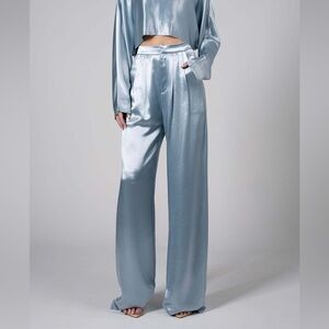 Nonchalant the Label Satin Sky Blue Pants